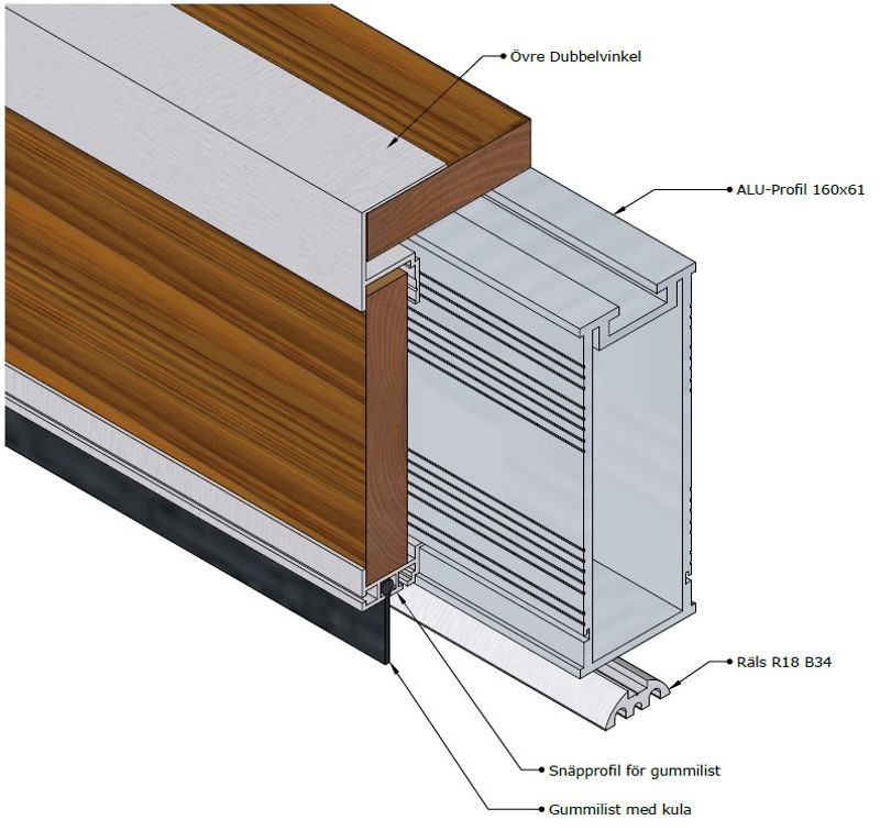 Aqvisdeck Singledeck Skyvbart terassedekke 3,5x6 meter