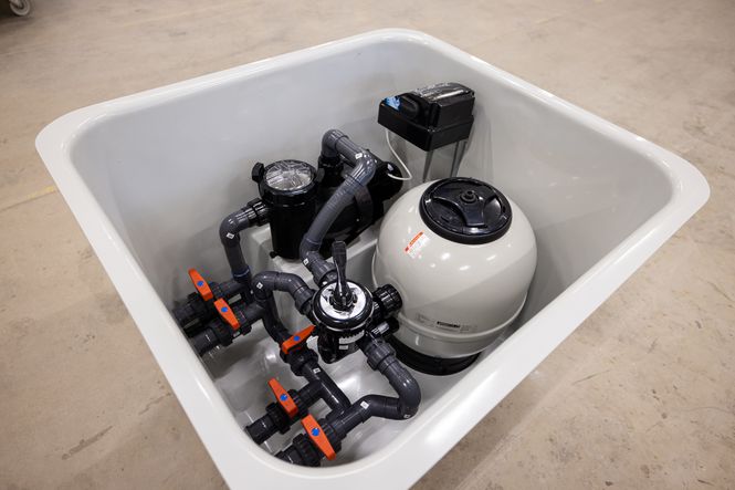 Hovedbilde Sandfilter renseanlegg i glassfiberboks til ...