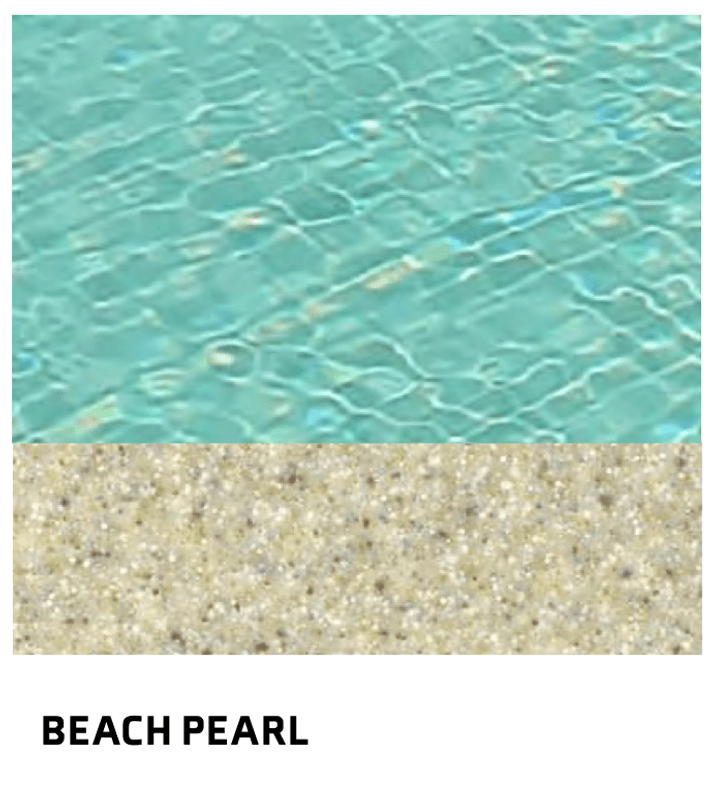 Monaco 1000 glassfiberbasseng med benk/beach-sone